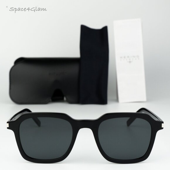 Saint Laurent Men Sunglasses Black Grey Square SL715 SLIM 001 BRAND NEW - Picture 1 of 11